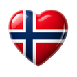 Norsk flagg i hjerteform